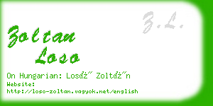 zoltan loso business card